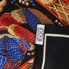 Hermès Carré 90 "AUX PAYS DES EPICES" Silk handkerchief in Black Secondhand