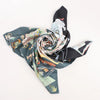 Hermès Carré 90 "Academia Ipica" Silk handkerchief in Gray Secondhand