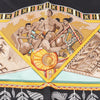 Hermès Carré 90 "Au Son du Tam Tam" Silk handkerchief in Black Secondhand