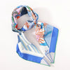 Hermès Carré 90 "BAGAGE A MAIN" Silk handkerchief in Blue Secondhand