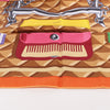 Secondhand Hermès Carré 90 "BEAUTE COMPOSEE" Silk handkerchief in Orange