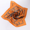 Hermès Carré 90 "Bolduc Ribbon" Silk handkerchief in Orange Secondhand