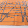Hermès Carré 90 "Bolduc Ribbon" Silk handkerchief in Orange Secondhand