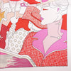 Secondhand Hermès Carré 90 "CA DECOIFFE" Silk handkerchief in Pink