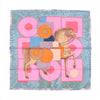 Secondhand Hermès Carré 90 "CAVALIER EN FORMES" Silk handkerchief in Blue x Pink