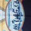 Hermès Carré 90 "CAVALIERS PEULS" Silk handkerchief in Navy Blue Secondhand