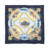 Secondhand Hermès Carré 90 "CAVALIERS PEULS" Silk handkerchief in Navy Blue