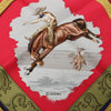 Hermès Carré 90 "CHARREADA" Silk handkerchief in Navy Blue x Red Secondhand