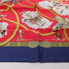 Hermès Carré 90 "CHARREADA" Silk handkerchief in Navy Blue x Red Secondhand