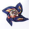 Hermès Carré 90 "CHEVAUX DE TRAIT" Silk handkerchief in Navy Blue Secondhand