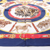 Hermès Carré 90 "CHEVAUX DE TRAIT" Silk handkerchief in Navy Blue Secondhand