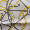 Hermès Carré 90 "COMPLICATION EQUESTR" Silk handkerchief in Gray x Yellow Secondhand