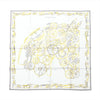 Hermès Carré 90 "COMPLICATION EQUESTR" Silk handkerchief in Gray x Yellow Secondhand