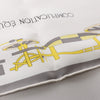 Hermès Carré 90 "COMPLICATION EQUESTR" Silk handkerchief in Gray x Yellow Secondhand