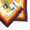 Hermès Carré 90 "Carriage and Hat" Silk handkerchief in Black x Orange Secondhand