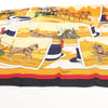 Hermès Carré 90 "Carriage and Hat" Silk handkerchief in Black x Orange Secondhand