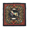 Hermès Carré 90 "Cheval Turc" Silk handkerchief in Black Secondhand