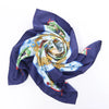 Hermès Carré 90 "Emblemes de L'Europe" Silk handkerchief in Navy Blue Secondhand