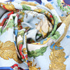 Hermès Carré 90 "Emblemes de L'Europe" Silk handkerchief in Navy Blue Secondhand