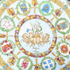 Hermès Carré 90 "Emblemes de L'Europe" Silk handkerchief in Navy Blue Secondhand
