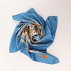 Hermès Carré 90 "Escales Méditerranéennes" Silk handkerchief in Blue Secondhand
