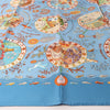 Hermès Carré 90 "Escales Méditerranéennes" Silk handkerchief in Blue Secondhand