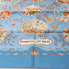 Hermès Carré 90 "Escales Méditerranéennes" Silk handkerchief in Blue Secondhand