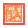 Hermès Carré 90 "Ex-Libris" Silk handkerchief in Orange Secondhand