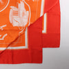 Hermès Carré 90 "Ex-Libris" Silk handkerchief in Orange Secondhand