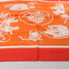 Hermès Carré 90 "Ex-Libris" Silk handkerchief in Orange Secondhand