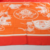 Hermès Carré 90 "Ex-Libris" Silk handkerchief in Orange Secondhand
