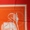 Hermès Carré 90 "Ex-Libris" Silk handkerchief in Orange Secondhand