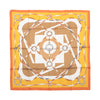 Hermès Carré 90 " FIGURE ARTISTIQUE" 100% Silk Scarf in Orange Secondhand