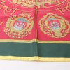 Hermès Carré 90 "FLVCTVAT NEC MERGITVR" 100% Silk Scarf in Green x Red Secondhand
