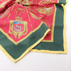 Hermès Carré 90 "FLVCTVAT NEC MERGITVR" 100% Silk Scarf in Green x Red Secondhand