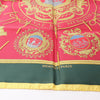 Hermès Carré 90 "FLVCTVAT NEC MERGITVR" 100% Silk Scarf in Green x Red Secondhand