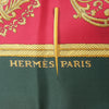 Hermès Carré 90 "FLVCTVAT NEC MERGITVR" 100% Silk Scarf in Green x Red Secondhand