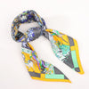 Hermès Carré 90 "Fantaisies Indiennes" Silk handkerchief in Navy Blue x Yellow Secondhand