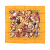 Hermès Carré 90 "GIBIERS" Silk handkerchief in Orange Secondhand
