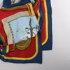 Hermès Carré 90 "GRAND APPARAT" Silk handkerchief in Navy Blue x Red Secondhand