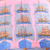 Hermès Carré 90 "GRAND LARGUE" Silk handkerchief in Pink Secondhand