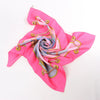 Hermès Carré 90 "GRAND LARGUE" Silk handkerchief in Pink Secondhand
