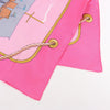 Hermès Carré 90 "GRAND LARGUE" Silk handkerchief in Pink Secondhand
