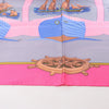Hermès Carré 90 "GRAND LARGUE" Silk handkerchief in Pink Secondhand