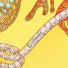 Hermès Carré 90 "GRANDS FONDS" Silk handkerchief in Yellow Secondhand
