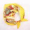 Hermès Carré 90 "GRANDS FONDS" Silk handkerchief in Yellow Secondhand