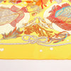 Hermès Carré 90 "GRANDS FONDS" Silk handkerchief in Yellow Secondhand