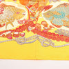 Hermès Carré 90 "GRANDS FONDS" Silk handkerchief in Yellow Secondhand