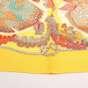 Hermès Carré 90 "GRANDS FONDS" Silk handkerchief in Yellow Secondhand