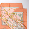 Hermès Carré 90 "JOUVENCE" Silk handkerchief in Orange Secondhand
